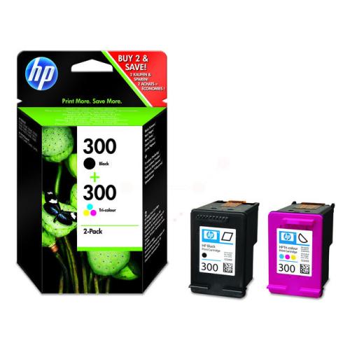 HP polnilo za kartušo črna / barva (CN637EE / 300) (Dvojni paket, multipack)