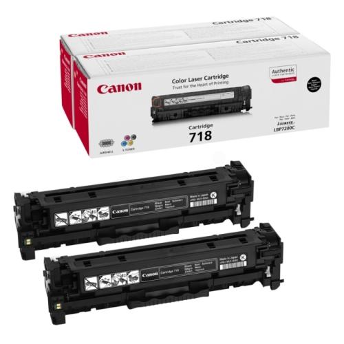 Canon toner črna (2662B005 / 718BKVP) (Dvojni paket)