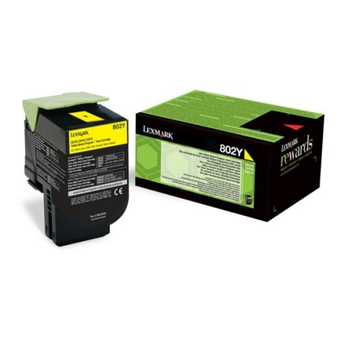 Lexmark toner rumena (80C20Y0 / 802Y) (Vrnitev)