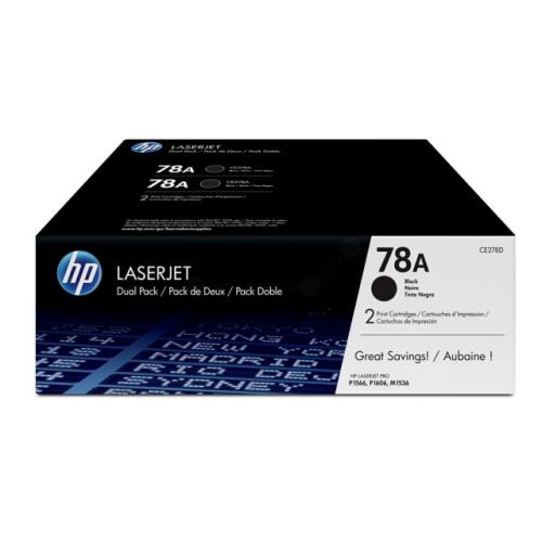 HP toner črna (CE278AD / 78A) (Dvojni paket)