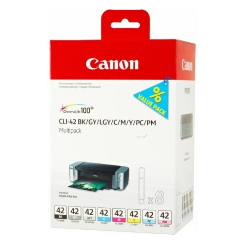 Canon polnilo za kartušo črna / cian / magenta / rumena / cian fotografijagrafija / magenta fotografijagrafija / siva / siva svetloba (6384B010 / CLI42) (multipack)