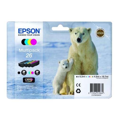 Epson polnilo za kartušo črna / cian / magenta / rumena (C13T26164010 / 26) (multipack)