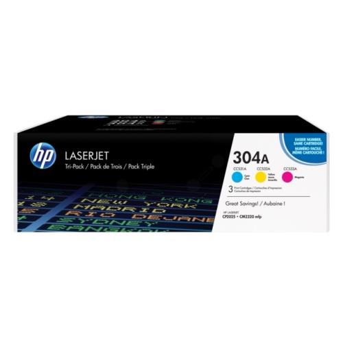 HP toner cian / magenta / rumena (CF372AM / 304A) (multipack)