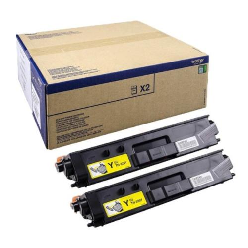 Brother toner rumena (TN329YTWIN) (Dvojni paket, high capacity)