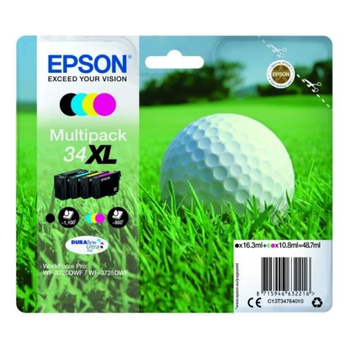 Epson polnilo za kartušo črna / cian / magenta / rumena (C13T34764010 / 34XL) (multipack, high capacity)