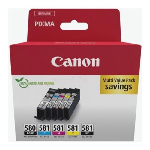 Canon polnilo za kartušo črna / črna fotografijagrafija / cian / magenta / rumena (2078C005 / PGI580CLI581) (multipack)