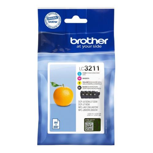 Brother polnilo za kartušo črna / cian / magenta / rumena (LC3211VALDR /) (multipack)