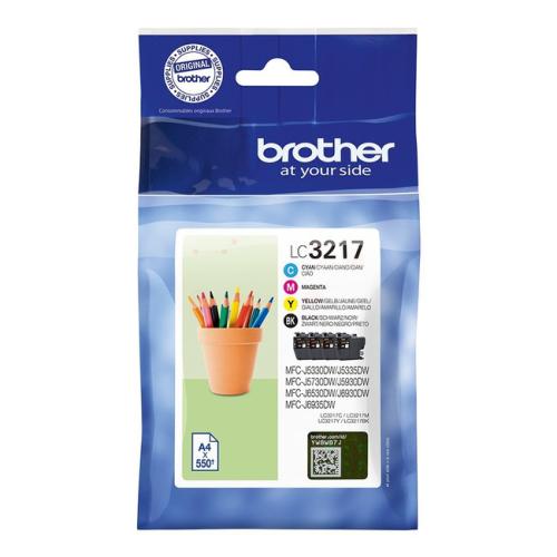 Brother polnilo za kartušo črna / cian / magenta / rumena (LC3217VALDR /) (multipack)