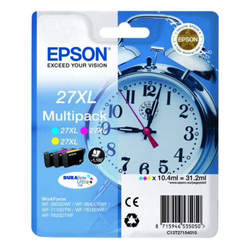 Epson polnilo za kartušo cian / magenta / rumena (C13T27154012 / 27XL) (multipack, high capacity)