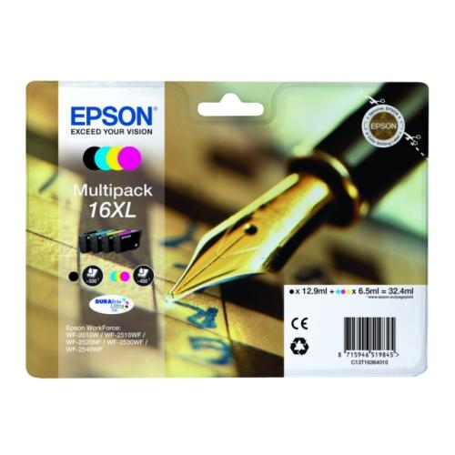 Epson polnilo za kartušo črna / cian / magenta / rumena (C13T16364012 / 16XL) (multipack, high capacity)