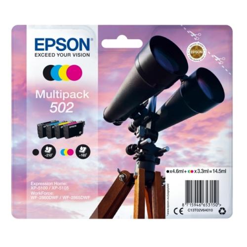 Epson polnilo za kartušo črna / cian / magenta / rumena (C13T02V64010 / 502) (multipack)