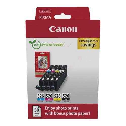 Canon polnilo za kartušo / foto papir črna / cian / magenta / rumena (4540B017 / CLI526) (multipack)