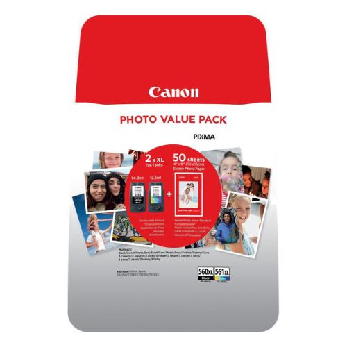 Canon polnilo za kartušo / foto papir črna / barva (3712C008 / PG560XL+CL561XL) (Dvojni paket, multipack)