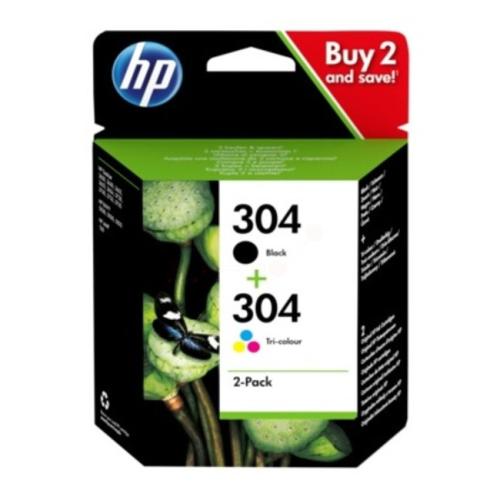 HP polnilo za kartušo črna / barva (3JB05AE / 304) (Dvojni paket, multipack)