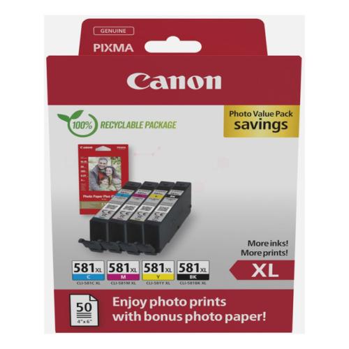 Canon polnilo za kartušo / foto papir črna / cian / magenta / rumena (2052C006 / CLI581XL) (multipack, high capacity)